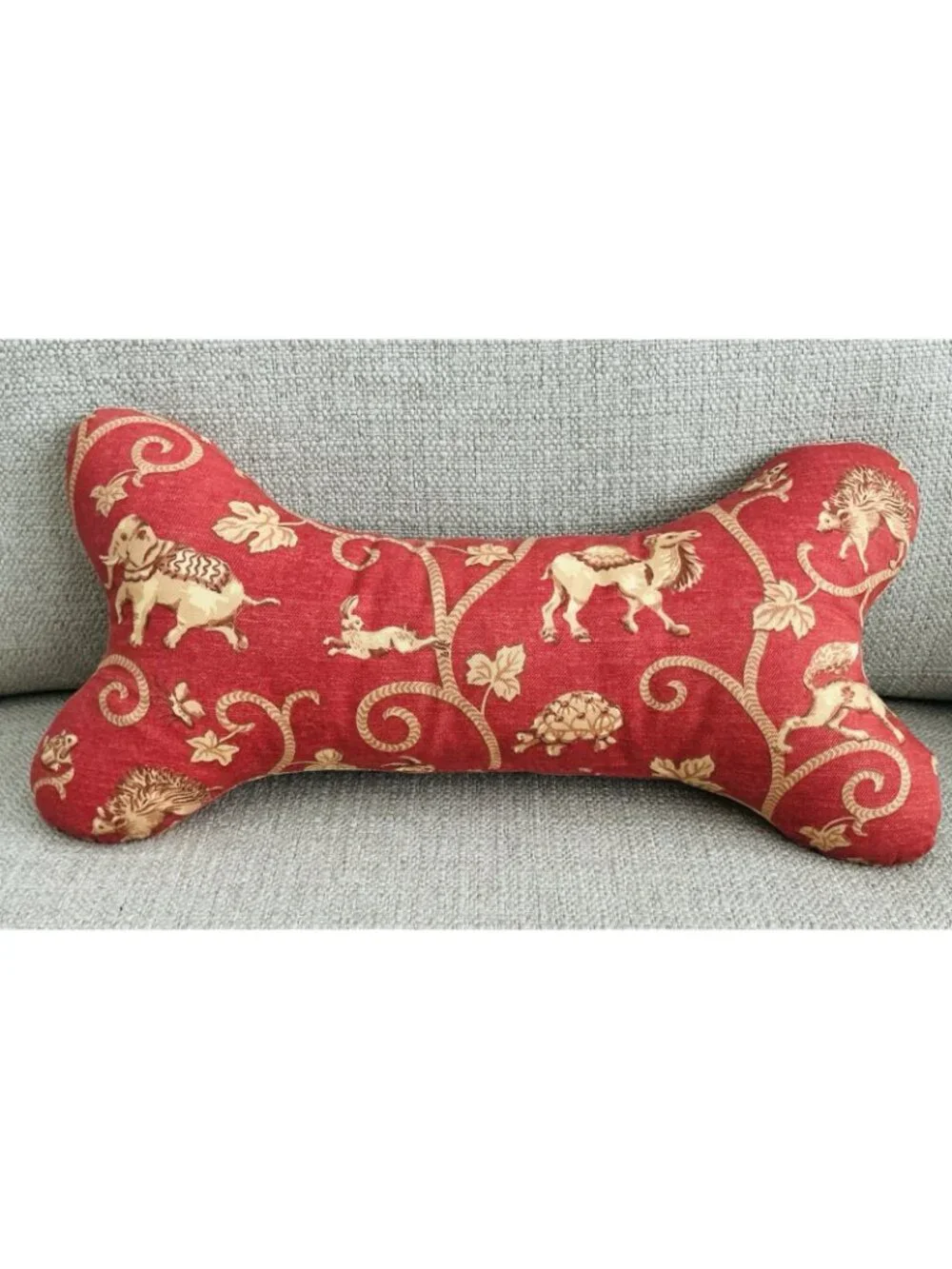 Custom Dog Lover Quote Bone Shaped Throw Pillow Animal Print 18in